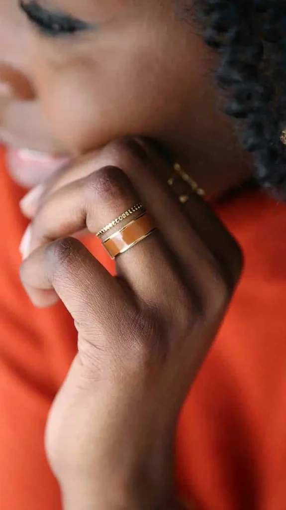 Femmes Saheline Bague Ajustable Caramel Dulce
