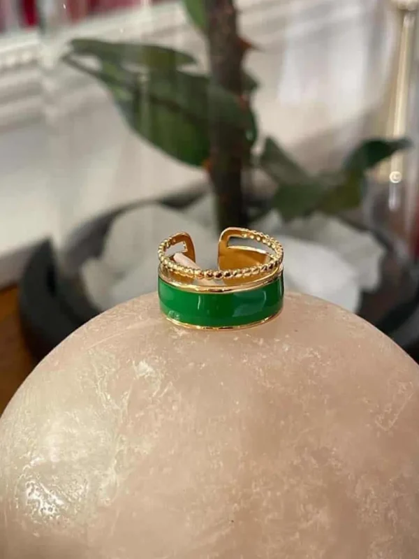 Femmes Saheline Bague Ajustable Vert Dulce