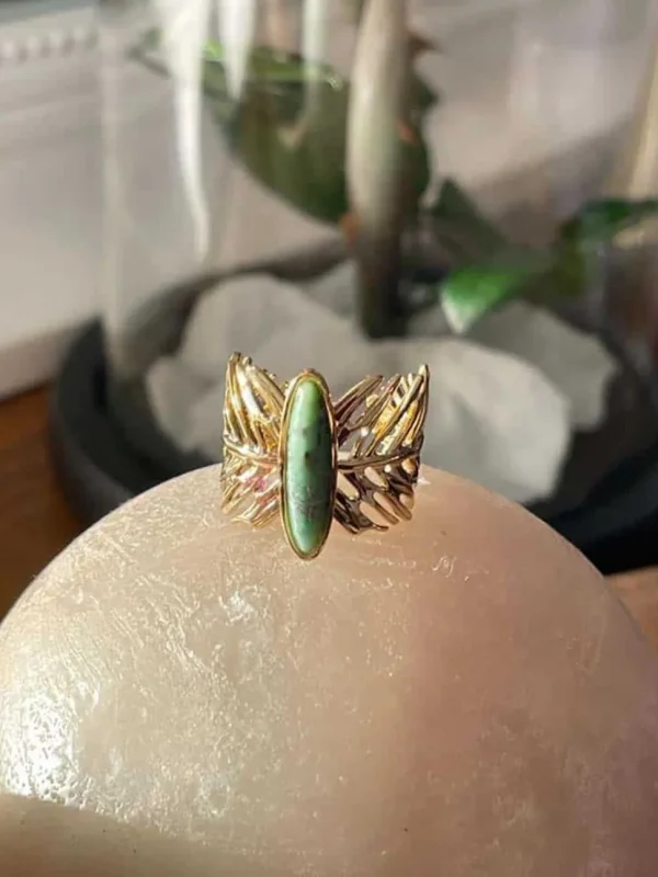 Femmes Saheline Bague Ajustable Vert Tess