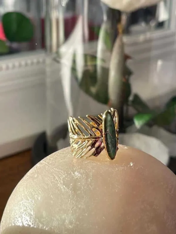 Femmes Saheline Bague Ajustable Vert Tess