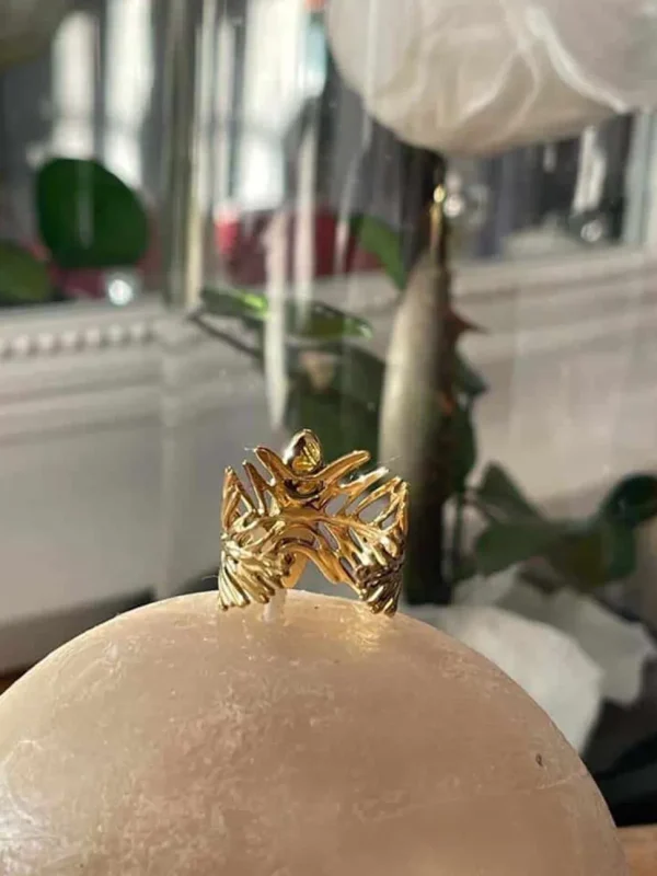 Femmes Saheline Bague Ajustable Vert Tess