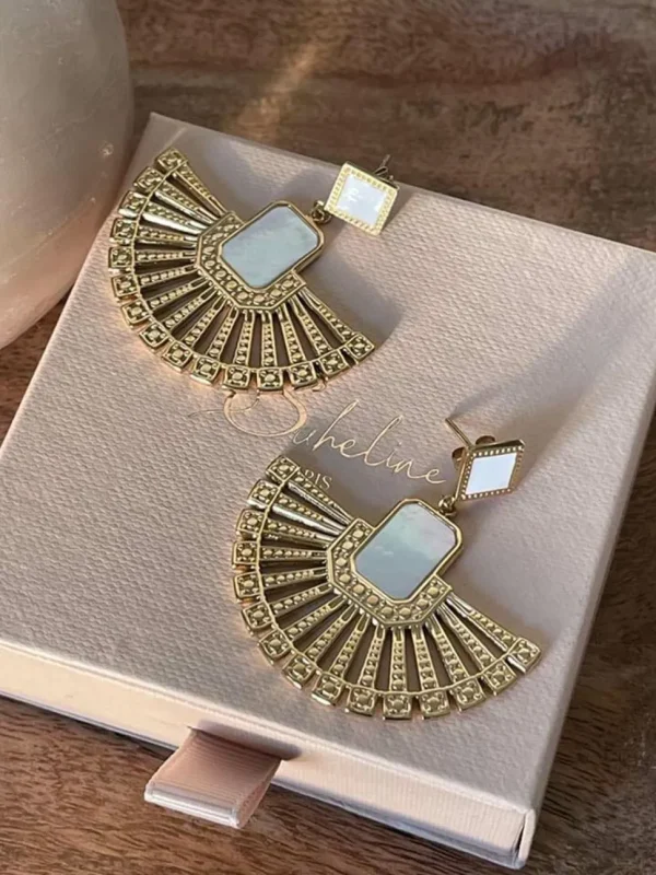 Femmes Saheline Boucles D'Oreille Nacre Sandy