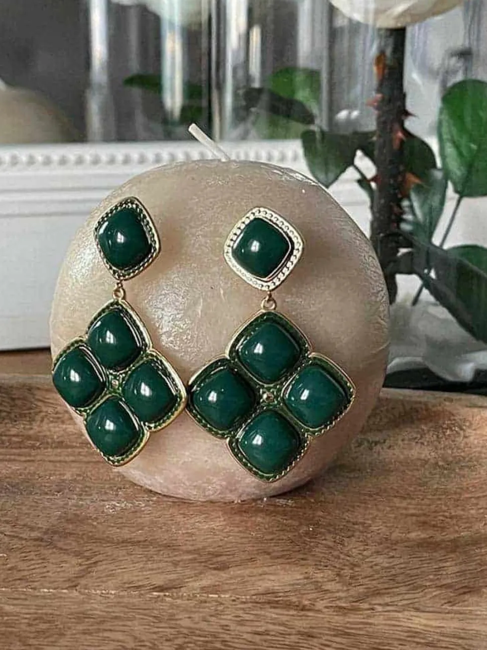 boucles_doreille_vert_ade_0.webp Femmes Saheline Boucles D'Oreille Vert Adele