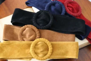 Femmes Saheline Ceinture Cuir Daim Jaune Sacha