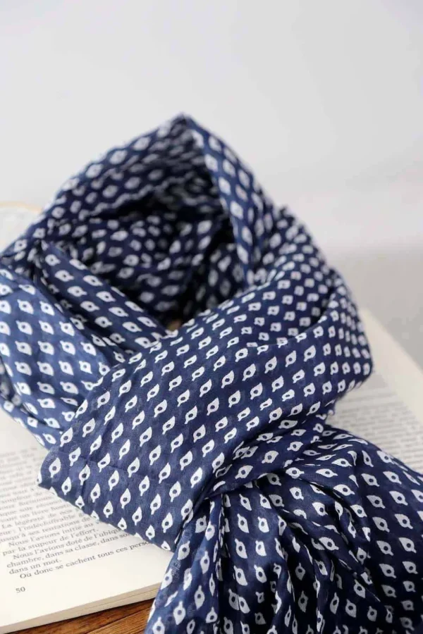 Homme Saheline Foulard Bleu Faris