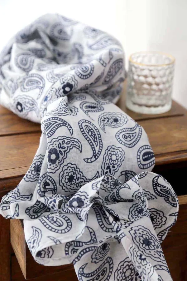 Homme Saheline Foulard Bleu Valentin