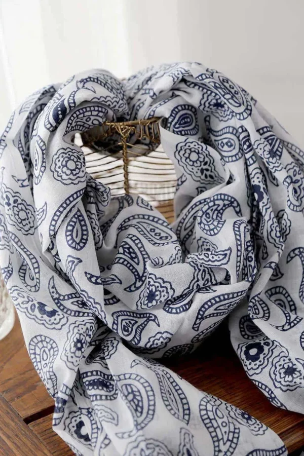 Homme Saheline Foulard Bleu Valentin
