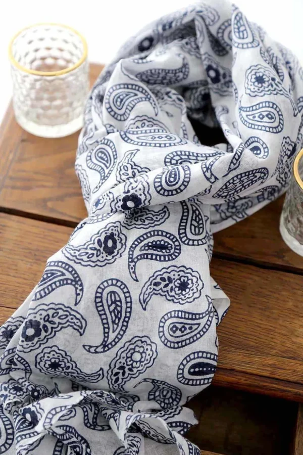 Homme Saheline Foulard Bleu Valentin