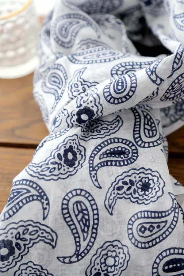 Homme Saheline Foulard Bleu Valentin