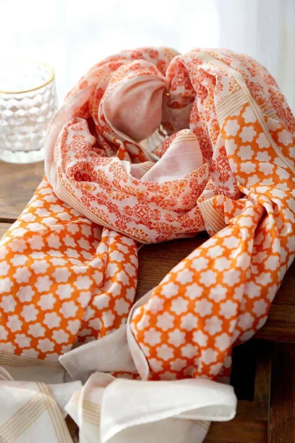 Homme Saheline Foulard Homme Orange Bradley