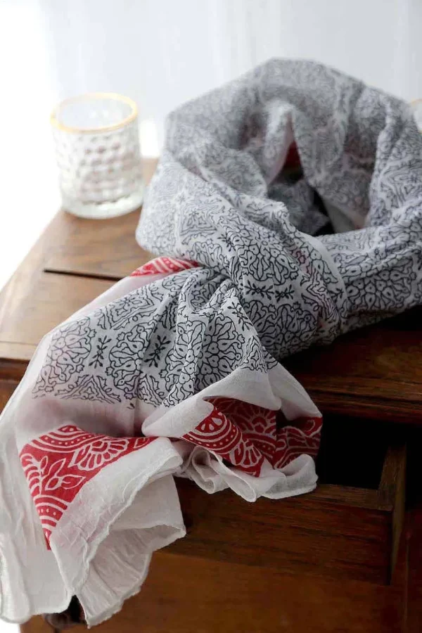 Homme Saheline Foulard Rouge Eliott
