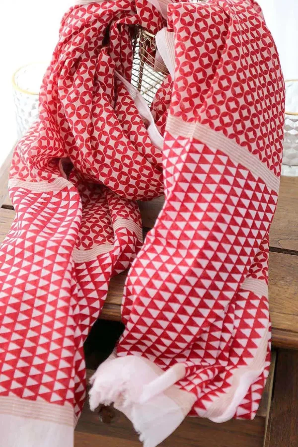 Homme Saheline Foulard Rouge Kenta