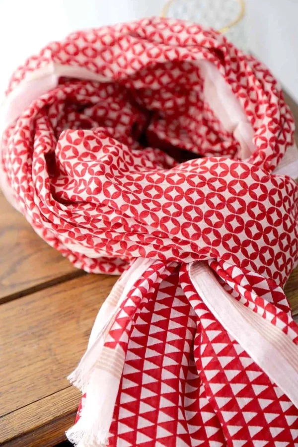 Homme Saheline Foulard Rouge Kenta