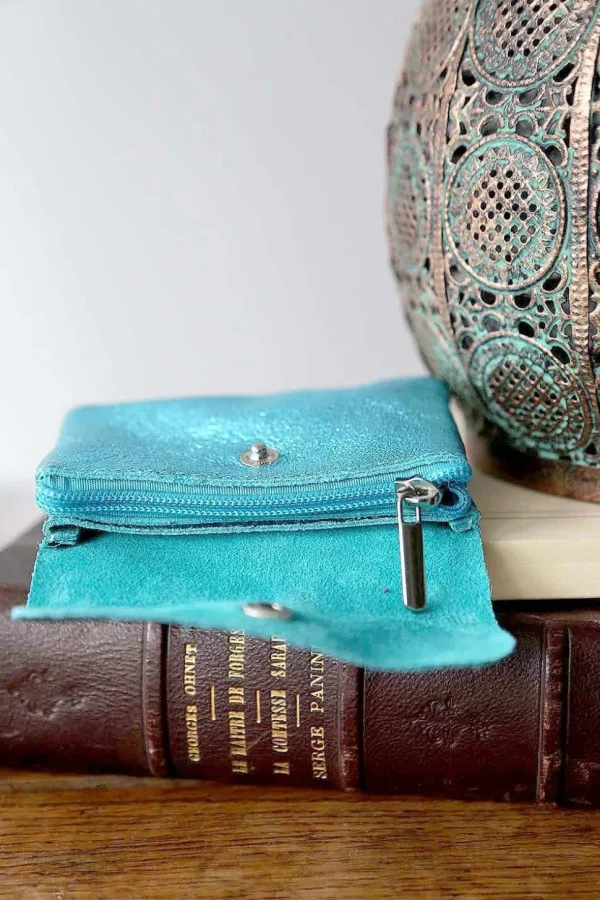 Femmes Saheline Porte-Monnaie Bleu Awa