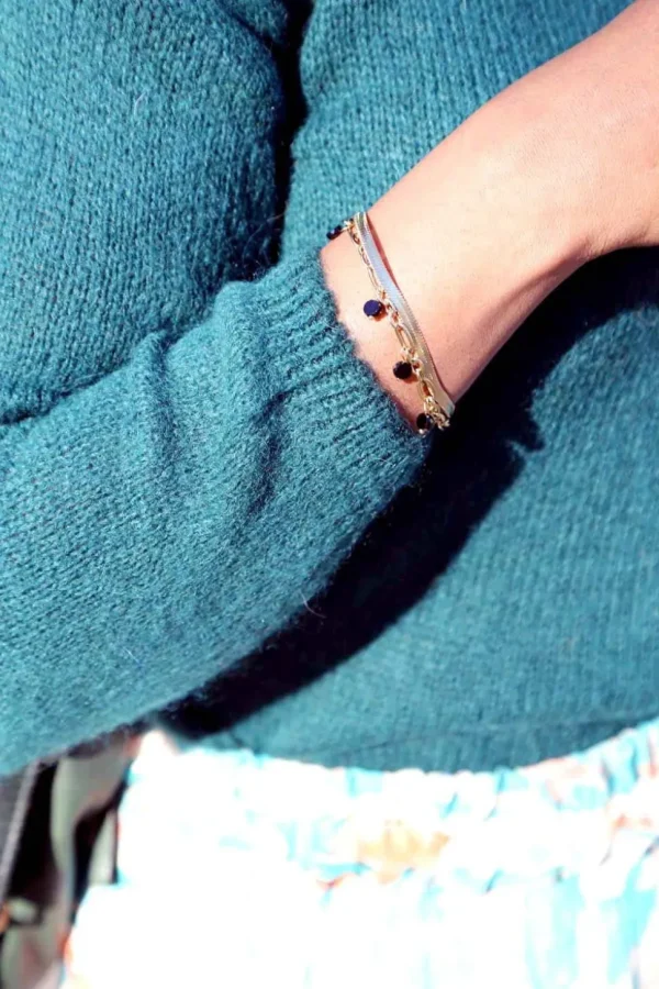 Femmes Saheline Pull Bleu Petrole Elise