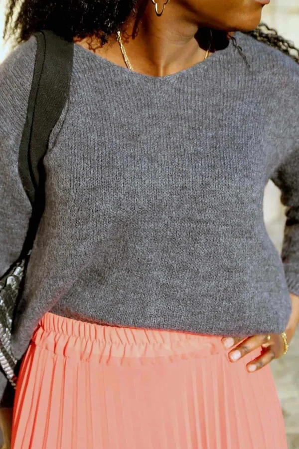 Femmes Saheline Pull Gris Elise