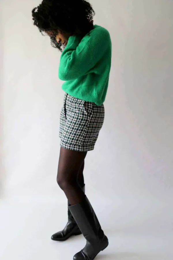 Femmes Saheline Pull Mohair Vert Coline