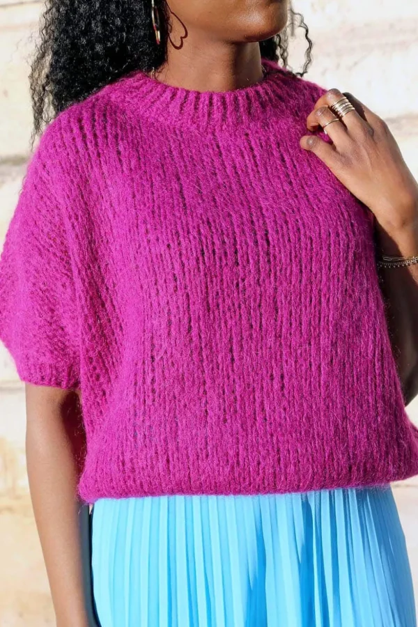 Femmes Saheline Pull Rose Fushia Romy