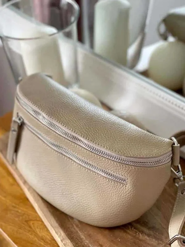 Femmes Saheline Sac Banane Beige Ecru Chelby