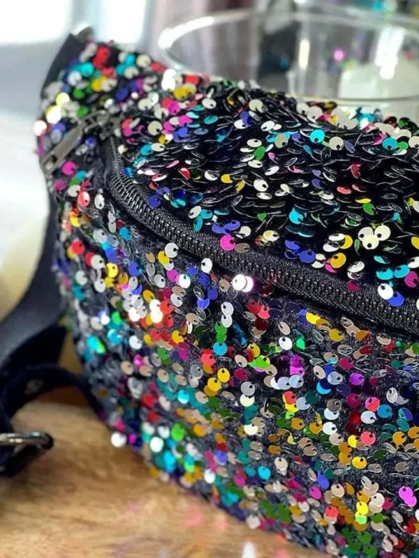 Femmes Saheline Sac Banane Rose Multico A Sequins Laumy
