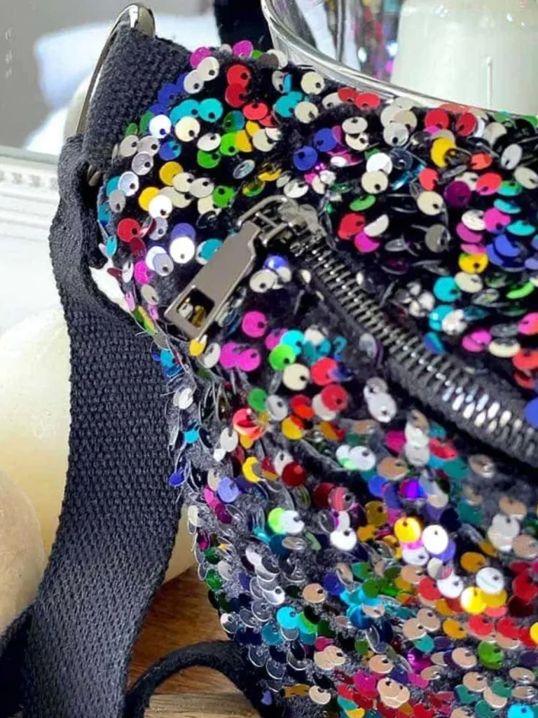 Femmes Saheline Sac Banane Rose Multico A Sequins Laumy