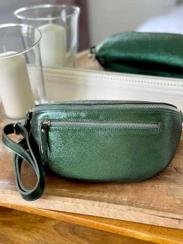 Femmes Saheline Sac Banane Vert Emeraude Irise June
