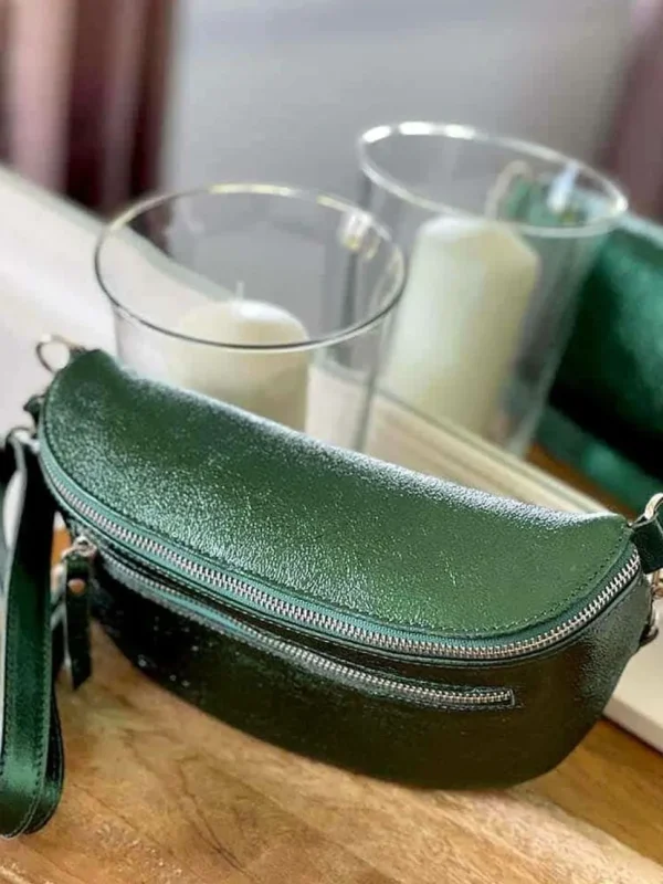 Femmes Saheline Sac Banane Vert Emeraude Irise June