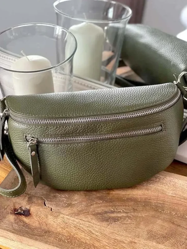 Femmes Saheline Sac Banane Vert Kaki Chelby