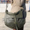 Femmes Saheline Sac Besace Cuir Vert Kaki Ninon