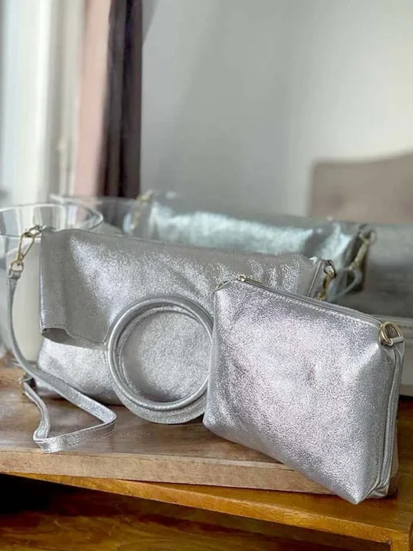 Femmes Saheline Sac Gris Argent Scarlett