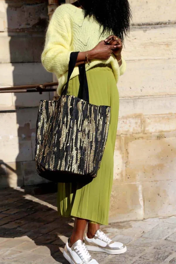 Femmes Saheline Sac Noir Dore Lany