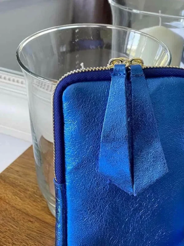 Femmes Saheline Sac Portable En Cuir Bleu Kira