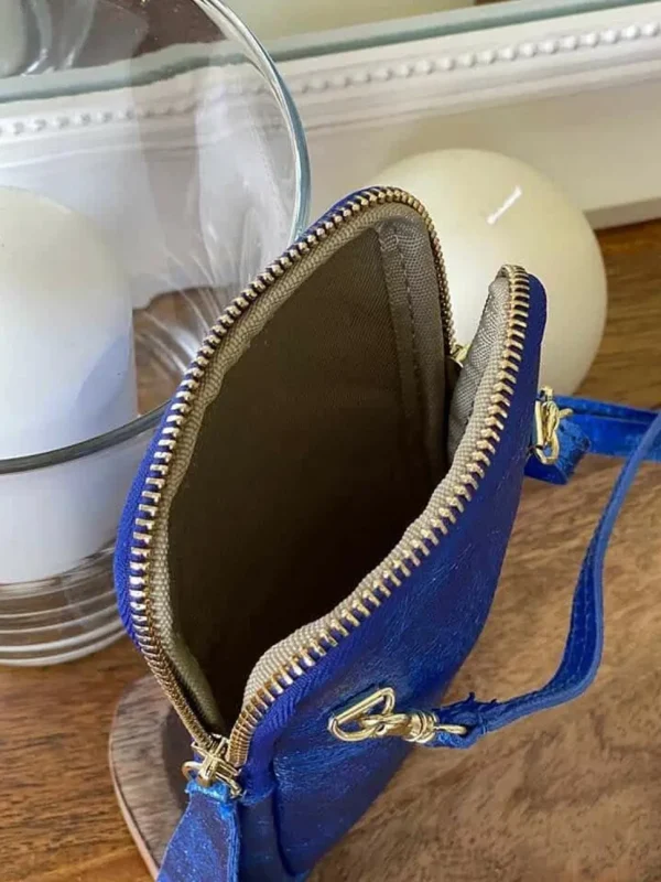 Femmes Saheline Sac Portable En Cuir Bleu Kira