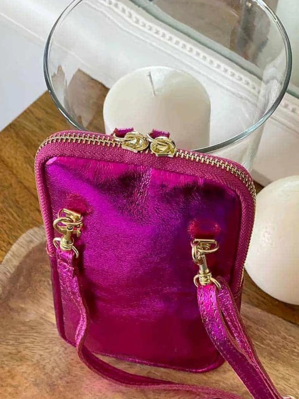 sac_portable_en_cuir_rose_4.webp Femmes Saheline Sac Portable En Cuir Rose Kira