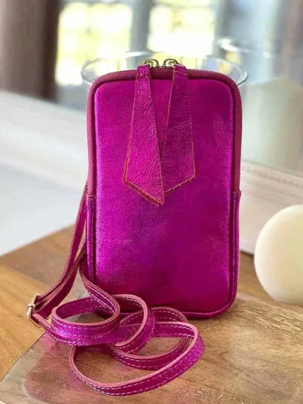 Femmes Saheline Sac Portable En Cuir Rose Kira